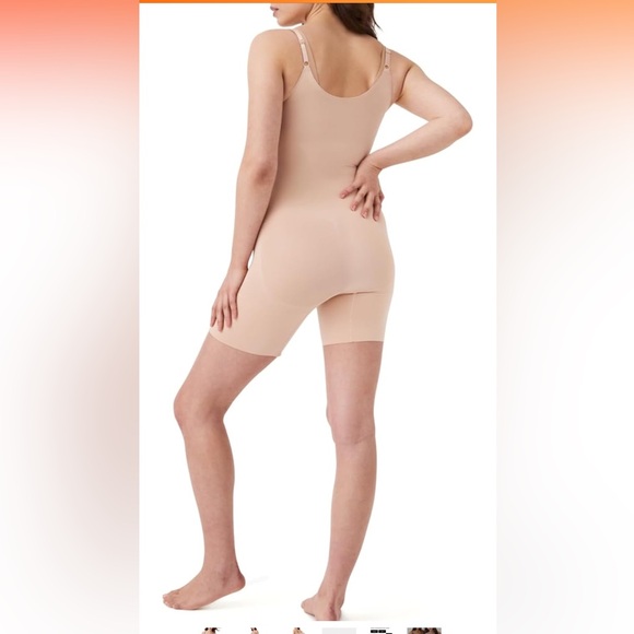 SPANX OnCore Open-Bust Mid-Thigh Bodysuit  Sculpt Shaper Level 3 Compression - Picture 3 of 11